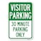 Signmission Visitor Parking Sign Visitor Parking 30 Heavy-Gauge Aluminum Sign, 12" x 18", A-1218-22727 A-1218-22727 - alternate 1